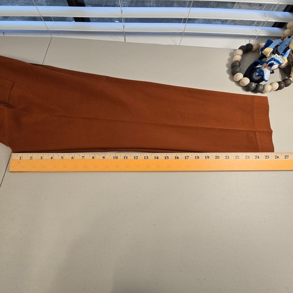 Spanx On The Go Ankle Slim Straight Trousers Pants L Bronze Glow Brown - Picture 10 of 12